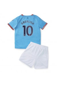Manchester City Jack Grealish #10 Babytruitje Thuis tenue Kind 2022-23 Korte Mouw (+ Korte broeken)